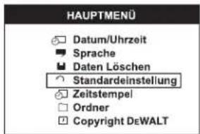 DEWALT DCT412 - Ändern der Standardeinstellung - 1