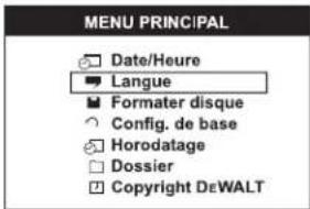 DEWALT DCT412 - Pour modifier les langues - 1