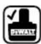 DEWALT DW911 - Labels op de oplader en op de accu - 8
