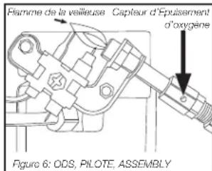 Flamme de la veilleuse Capteur d'Épulisement o'oxygène Figure 6: ODS, PILOTE, ASSEMBLY