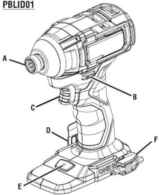 RYOBI One+ PBLCK01K - INSTALLATION/RETRAIT DES EMBOUTS - 6
