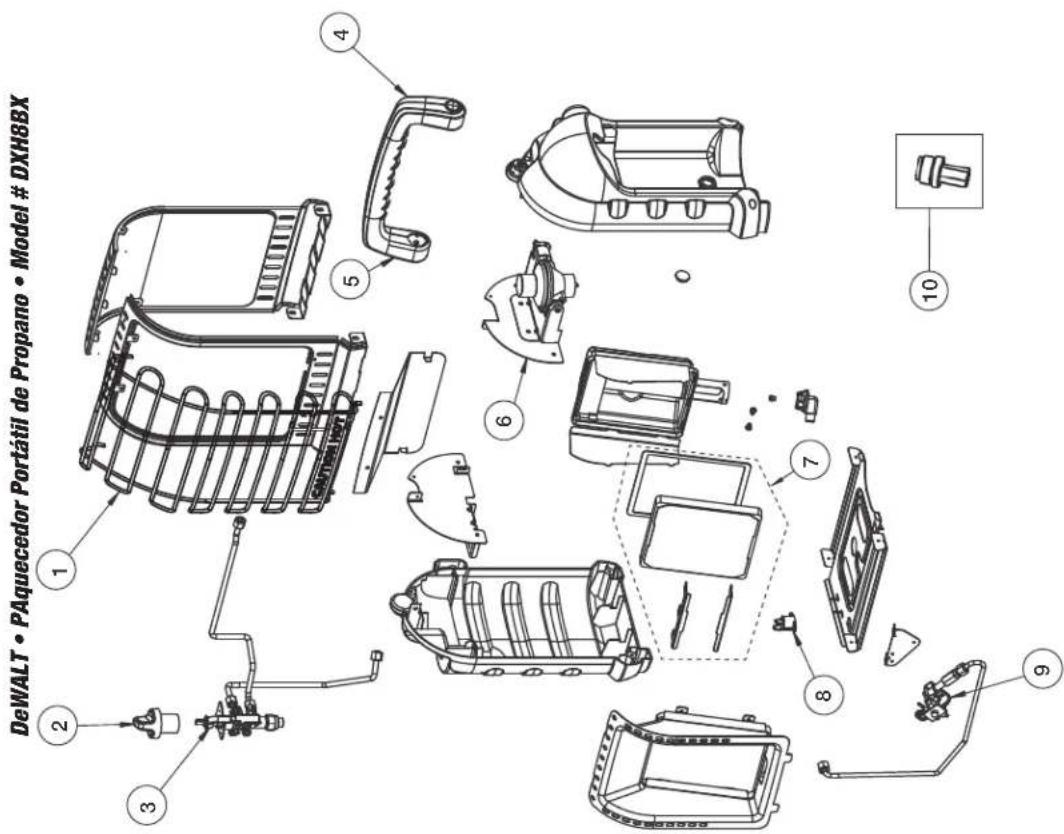 DEWALT DXH8BX - Se aquecedor continua a desligar "OFF" durante a operação normal. VERIFICAR - 1