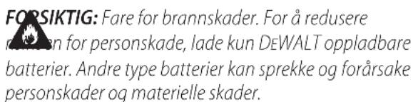 DEWALT DCD1623 - Viktige sikkerhetsanvisninger for alle batteripakker - 2