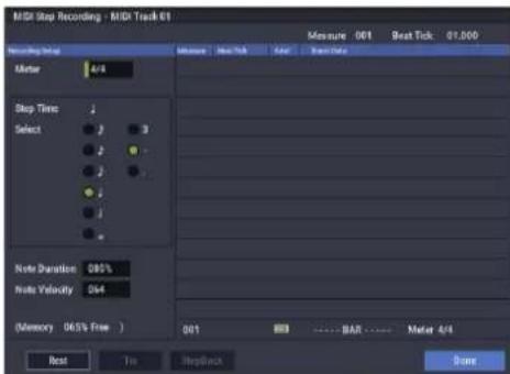 KORG Nautilus 88 AT - Exemple d'enregistrement pas à pas - 3