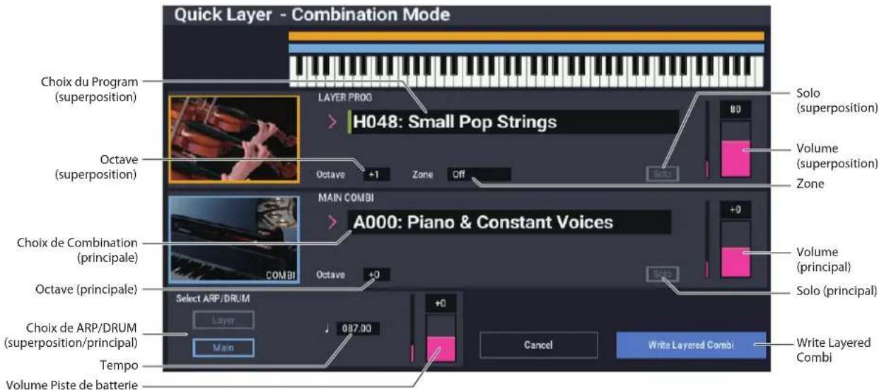 KORG Nautilus 88 AT - Exemple de travail avec 'Quick Layer': ajout de cordes à une combinaison de piano - 1
