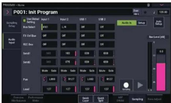KORG Nautilus 88 AT - Routage aux IFX, sorties et bus - 2