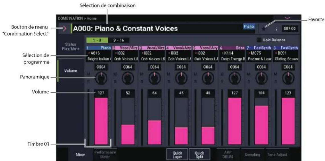 KORG Nautilus 88 AT - Quand vous avez trouve la combinaison vouluc, touchez le bouton OK pour refemer le menu déroulant. - 1
