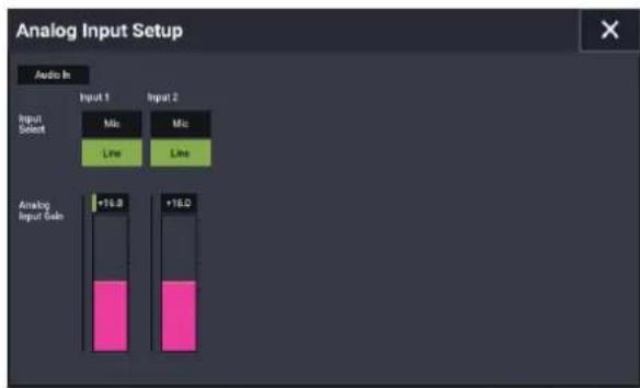 KORG Nautilus 88 AT - Entrées audio 1, 2 - 1