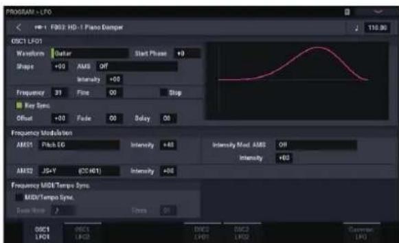 KORG Nautilus 88 AT - Programmation elementaire de LFO - 1