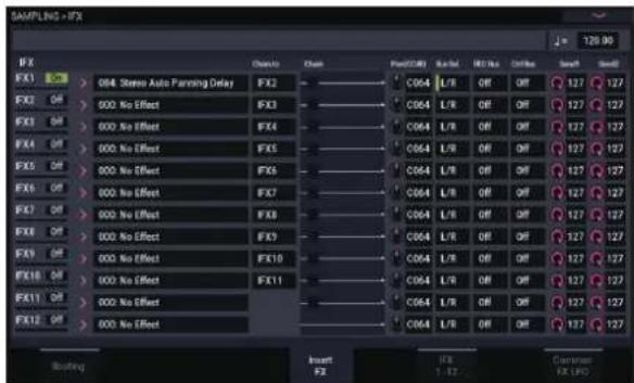 KORG Nautilus 88 AT - Effects d'insertion - 1