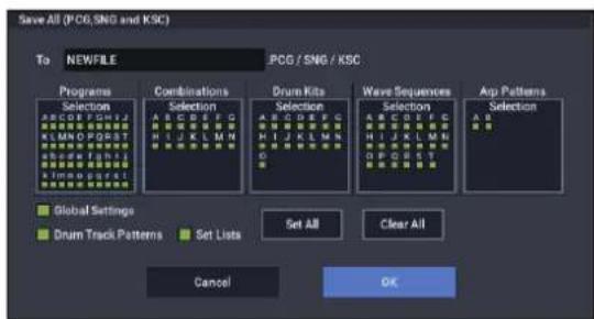 KORG Nautilus 88 AT - Sauvegarde de votre morceau - 1