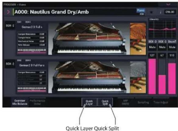 KORG Nautilus 88 AT - Exemple de travail avec 'Quick Layer': ajust de cordes à un son de piano - 2