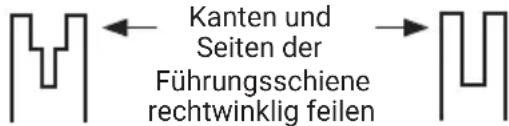 WORX WG350E.9 - Zustände, die eine Wartung der Kette und Führungsschiene erfordern: - 1