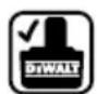 DEWALT DW956 - Şarj adaptörü ve akü üzerindeki etiketler - 7