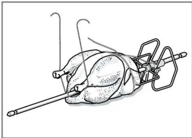 THERMADOR PODS302B - Trussing poultry for the rotisserie - 3