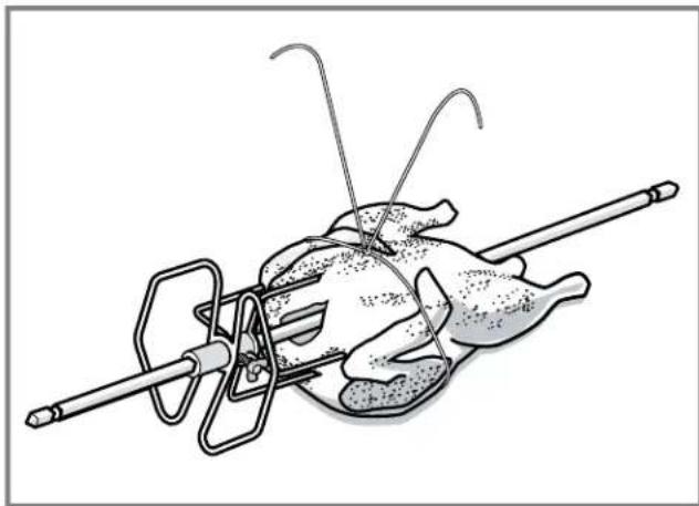 THERMADOR PODS302B - Brider la volaille pour la rôtisserie - 2