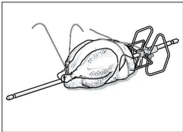 THERMADOR PODS302B - Trussing poultry for the rotisserie - 4
