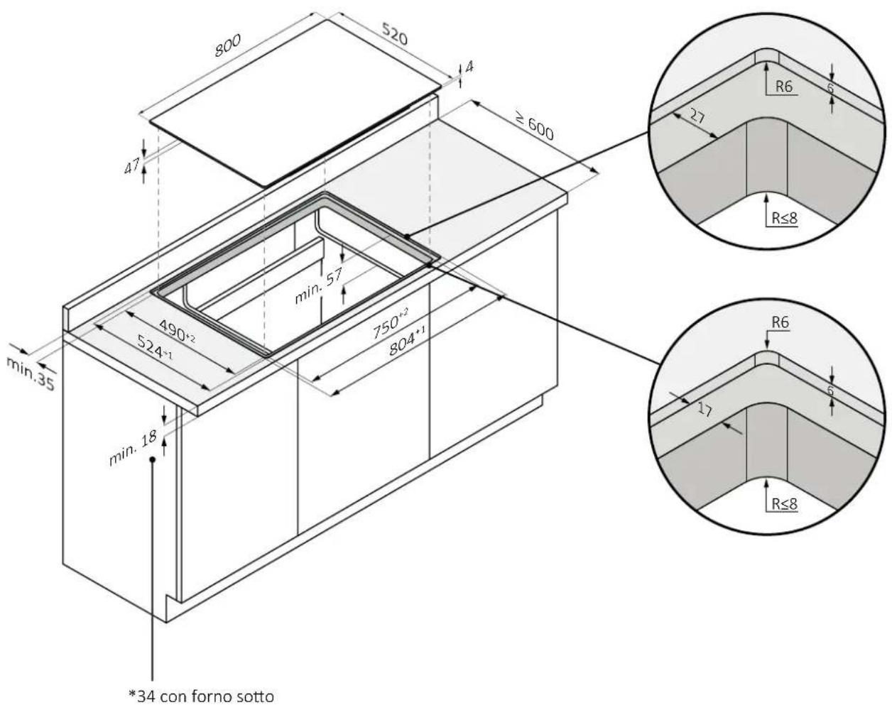 HAIER HAIFB54IRCS - Piano cottura da 80 - 1