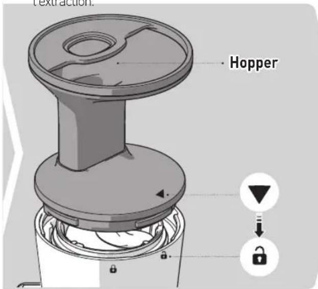 t'extraction. Hopper ↓ ↓ Lock