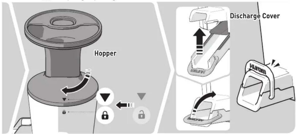 Hurom H101 Easy Clean - Place the screw in the assembly in 02. - 1