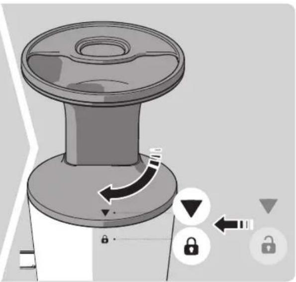 Hurom H101 Easy Clean - Placez la passoire à crème glacée dans la chambre. - 1