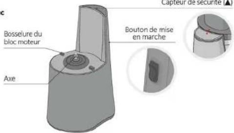 Capteur de secunte Bosséure du bloc moteur Bouton de mise en marche Axe