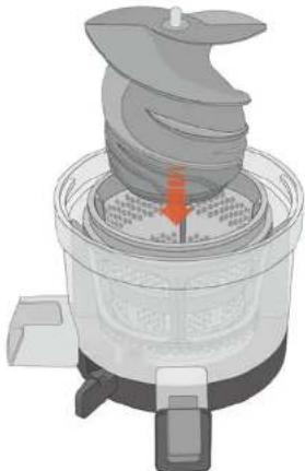 Hurom H-AA - Montage du récepteur à jus pour la préparation de jus - 3