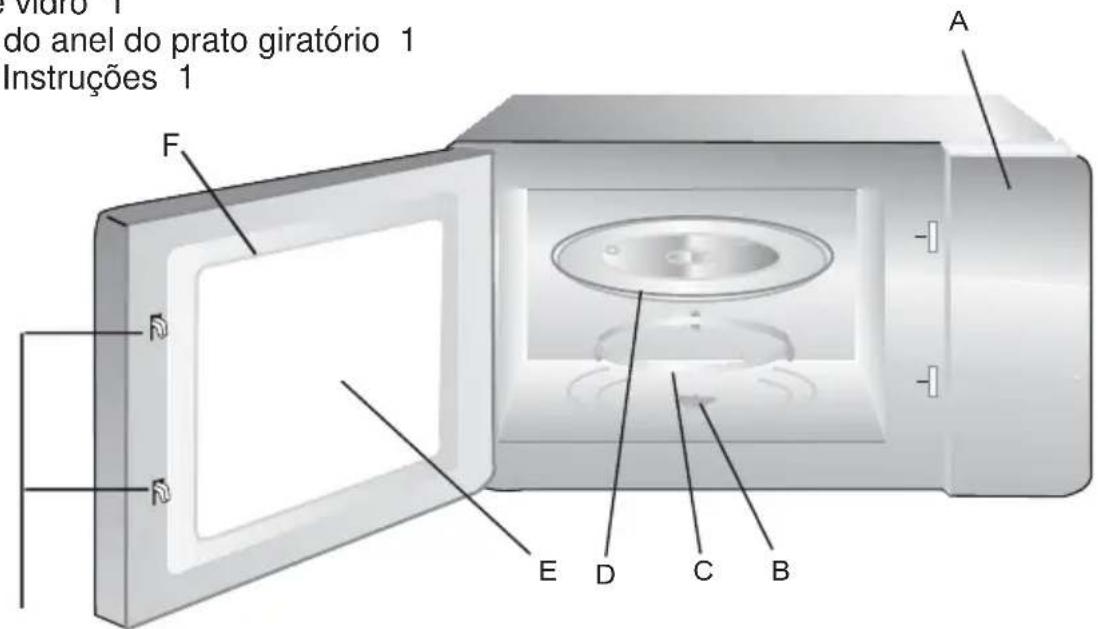 HAIER H38FMWID4ID27N - Nomes das peças e acessórios do forno - 1