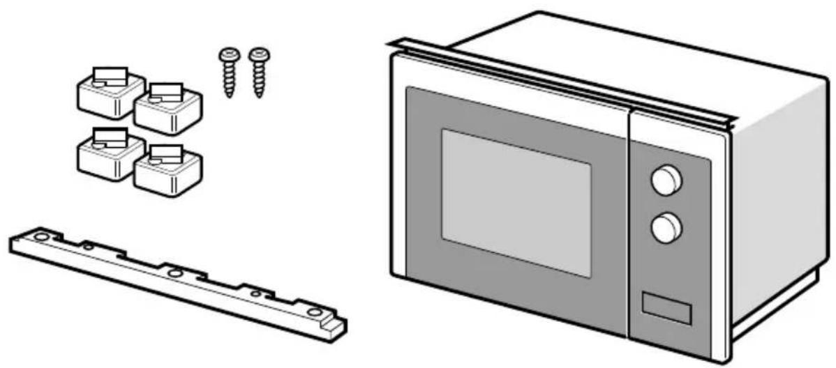 HAIER H38FMWID4ID27N - Instalar o forno - Fig. 2 - 1