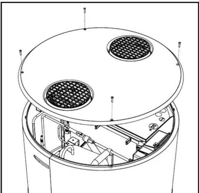 DAIKIN EKHHE260PCV37 - Restablecimiento del termostato de seguridad del elemento calefactor - 1