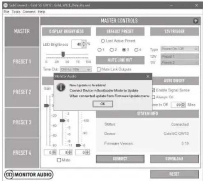 MONITOR AUDIO Gold 300 - Абнаўленне прашыўкі сабвуфера - 1