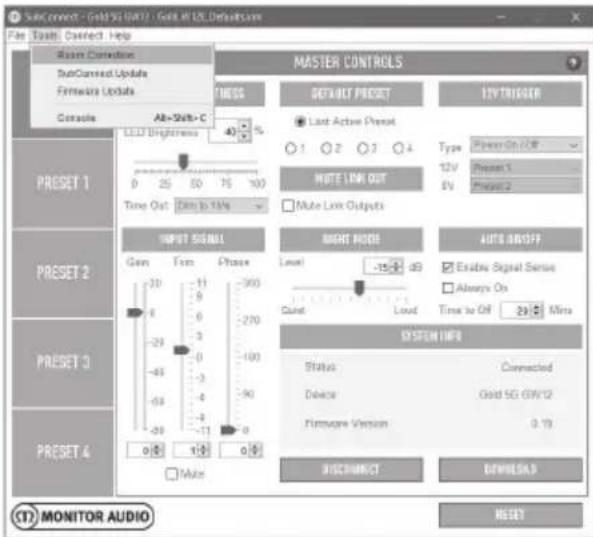 MONITOR AUDIO Gold 300 - SubConnect gebruiken voor kamercorrectie - 1
