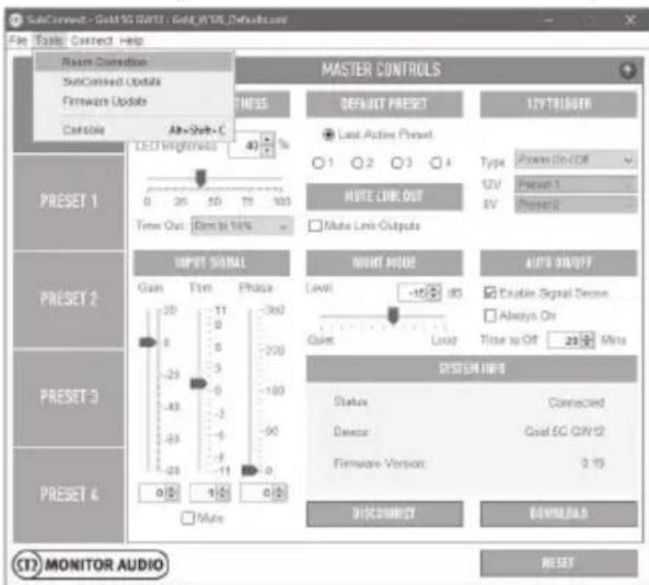MONITOR AUDIO Gold 300 - Uso di SubConnect per la correzione ambientale - 1