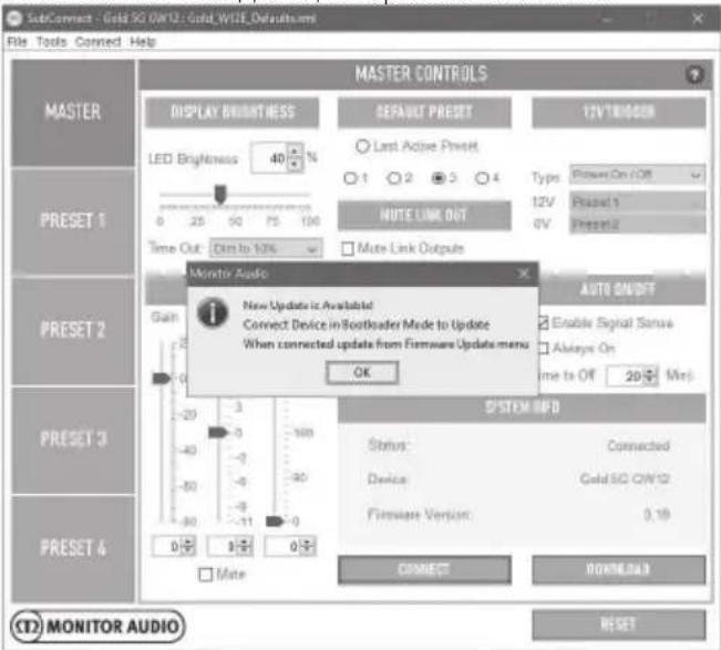 MONITOR AUDIO Gold 300 - Обновление прошивки W12 - 1