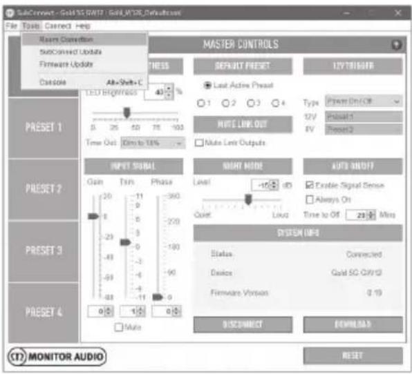 MONITOR AUDIO Gold 300 - 室内補正にSubConnectを使用する - 1