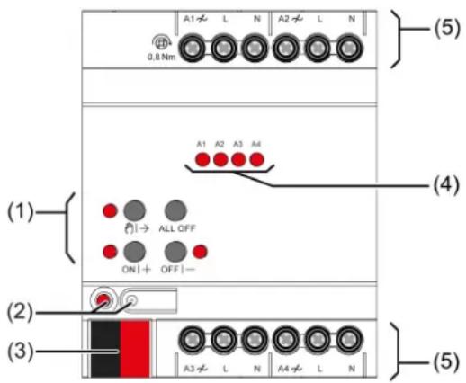 STEINEL DIM4 KNX - Estructura del aparato - 1