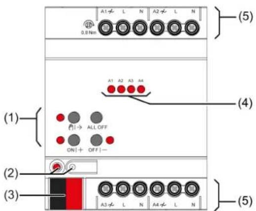 STEINEL DIM4 KNX - Apparatets oppbygning - 1