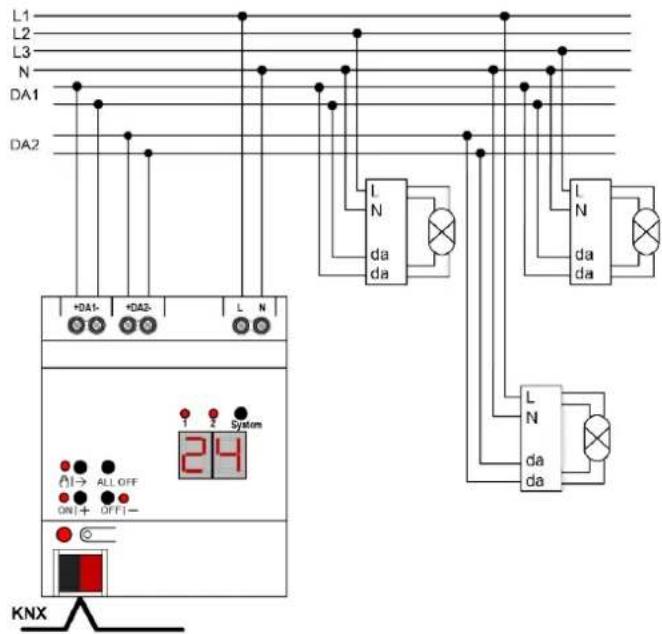STEINEL DALI64 KNX - Raccorder l'appareil - 1