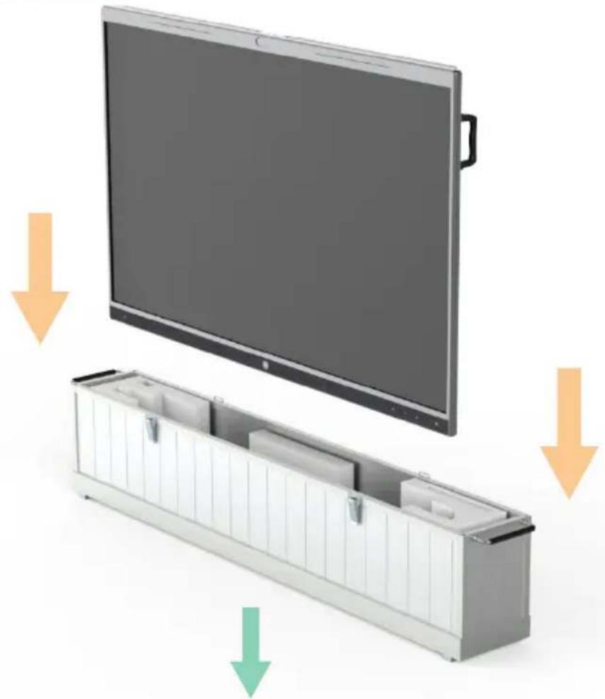 Yealink VDKCase-MB650 - Place the MeetingBoard inside the protective case and position the installation foam. - 1