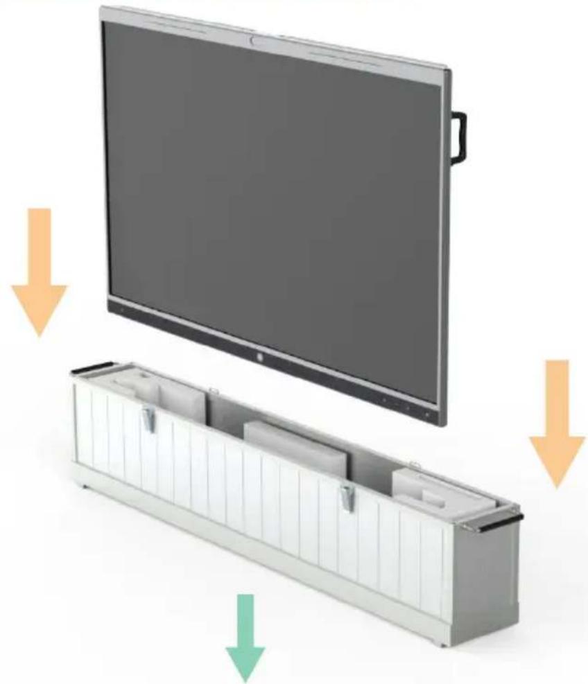 Yealink VDKCase-MB650 - Platzieren Sie das MeetingBoard in die Schutzhülle und positio- nieren Sie das Installations-Schaumstoff. - 1