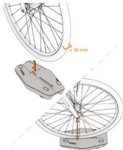 GARMIN Tacx NEO 3M - Positionnement du support de roue avant - 2