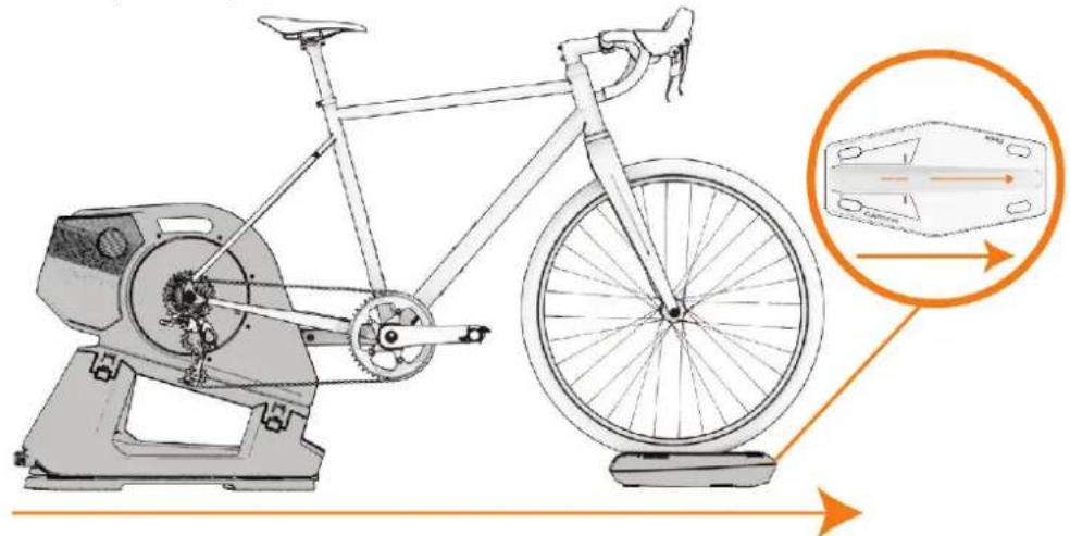 GARMIN Tacx NEO 3M - Positionnement du support de roue avant - 1