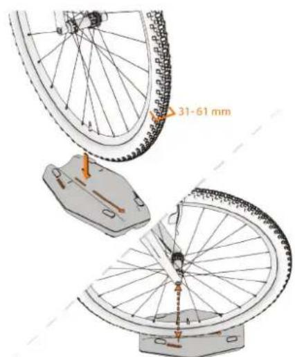 GARMIN Tacx NEO 3M - Positionnement du support de roue avant - 3