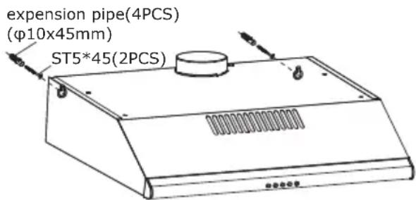 Glem Gas GHC940IX - A) Fissaggio alla parete - 1