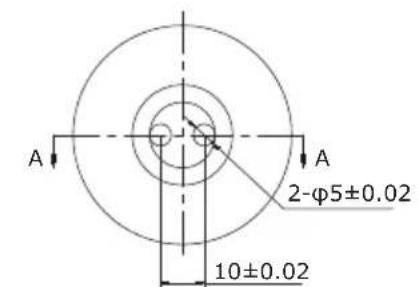 A 2-φ5±0.02 10±0.02