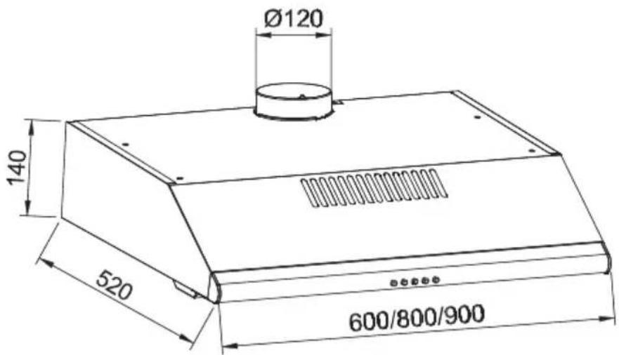 Glem Gas GHC940IX - DIMENSIONI - 1