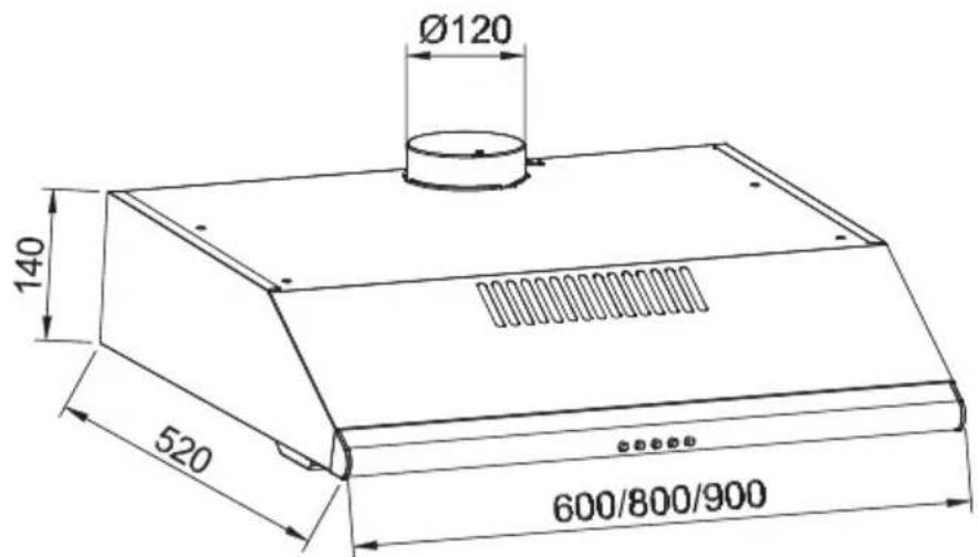 Glem Gas GHC940IX - DIMENSIONS - 1