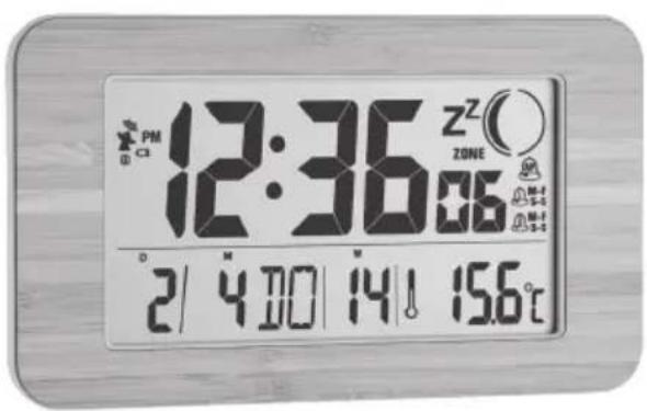 GlobalTronics WC-RC-04 - Horloge numérique radioguidée - 1