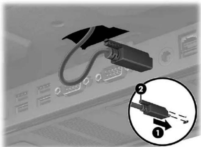 HP Engage One Pro AIO - Installation du concentrateur sans ventilateur (avec le concentrateur de colonnes) - 6