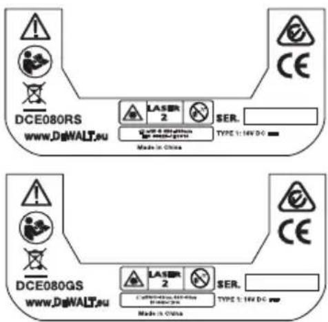 DEWALT DCE080RS - Uyarı Etiketleri - 3